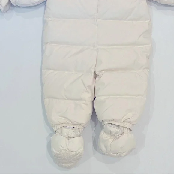 Baby Gap Ivory Frost Puffer Warmest Snowsuit Bunting Bag Size 0-6 months bin 2A - Picture 8 of 9